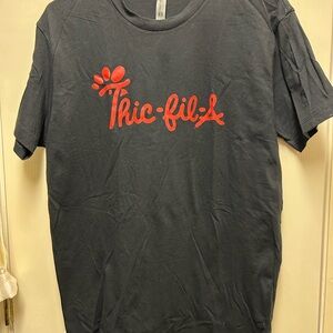 Gildan Dark Gray Tee with Red Logo